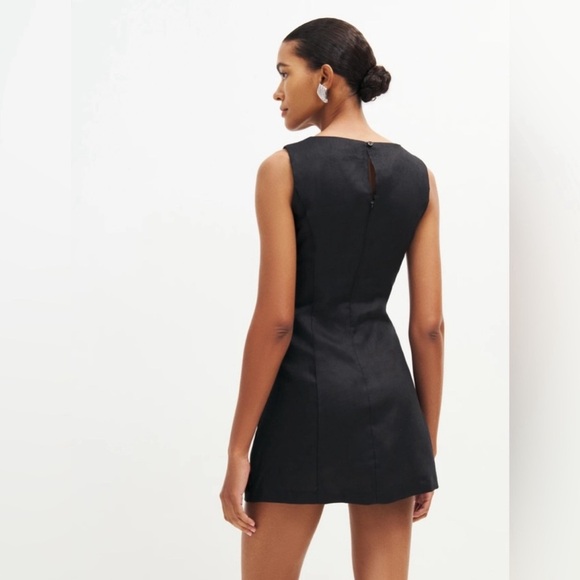 NEW  Reformation Citron Sleeveless Linen Mini Dress in Black | size 4 - Picture 3 of 9